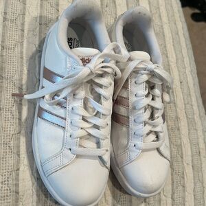 Adidas shoes with rose gold